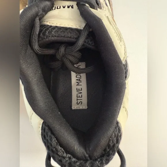 Steve Madden Black and White Sneakers - Picture 7 of 13